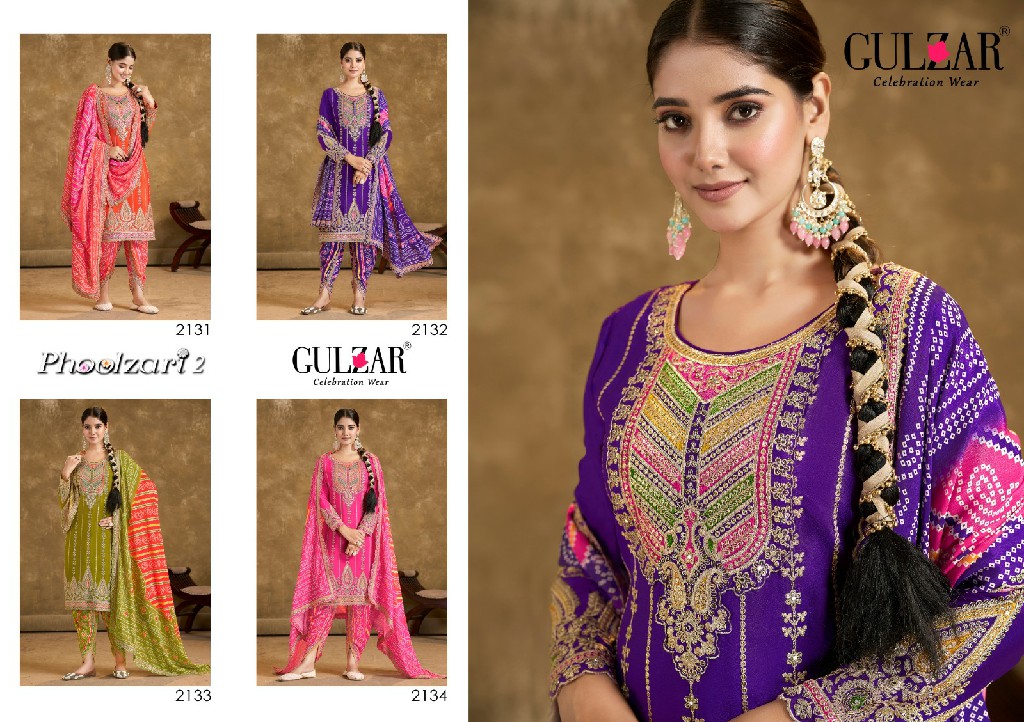 Gulzar Phoolzari Vol-2 Wholesale Readymade Designer Free Size Stitched Suits