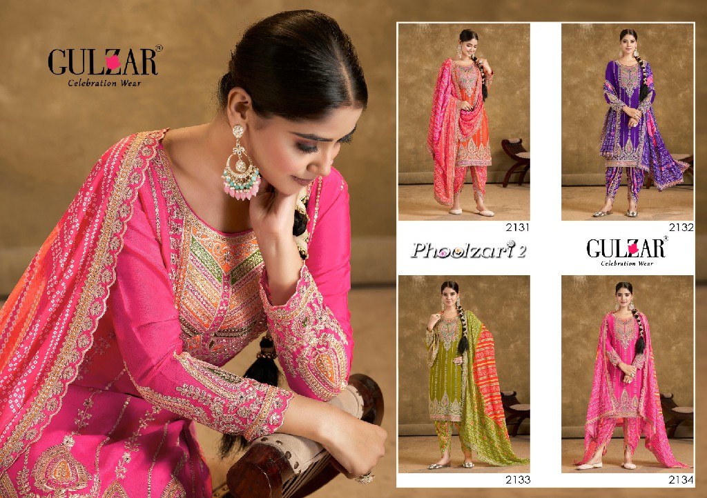 Gulzar Phoolzari Vol-2 Wholesale Readymade Designer Free Size Stitched Suits