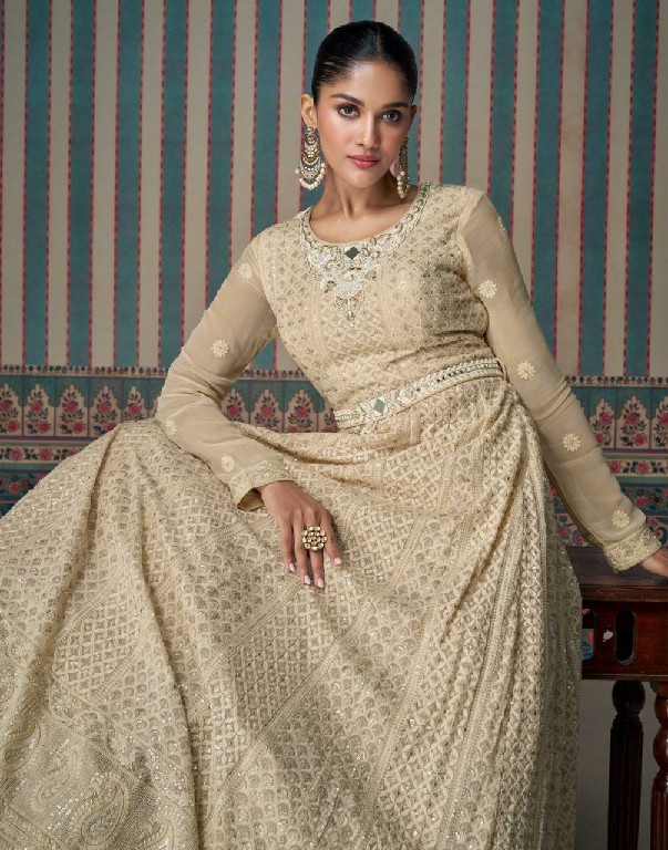 Sayuri Zarina Wholesale Free Size Stitched Gown With Dupatta