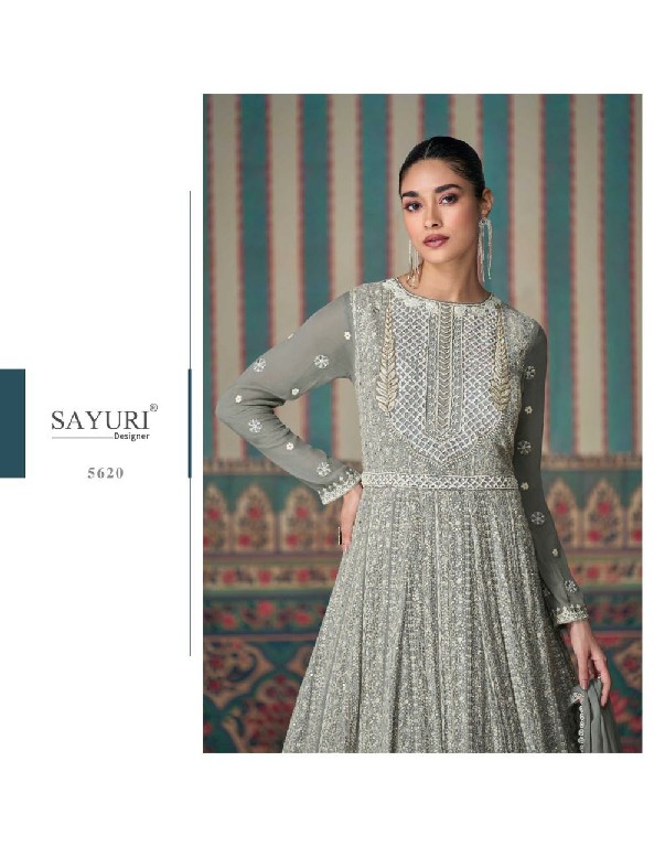 Sayuri Zarina Wholesale Free Size Stitched Gown With Dupatta