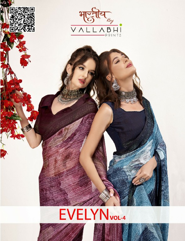 Vallabhi Evelyn Vol-4 Wholesale Chiffon Indian Sarees