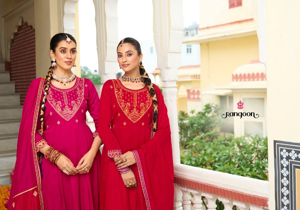Rangoon Banno Wholesale Silk With Value Addition Work Khatli Hand Mirror Kurtis With Pant And Dupatta