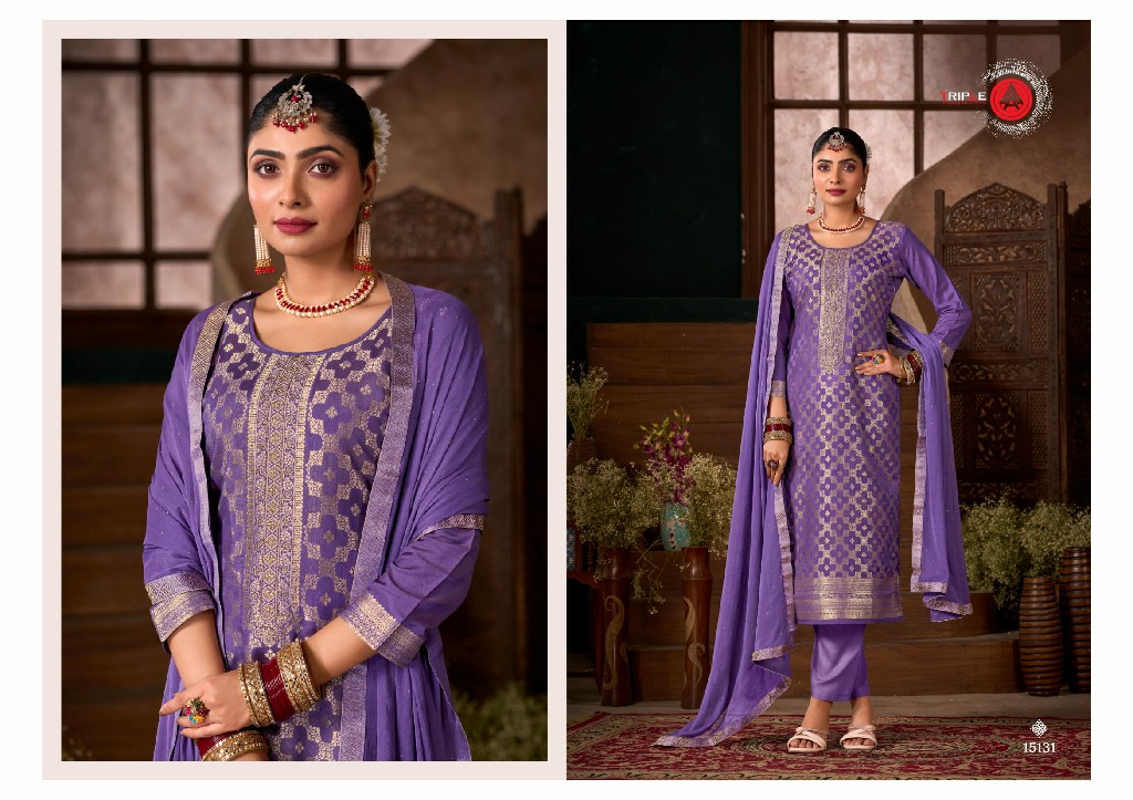 Triple AAA Loyal Vol-5 Wholesale Viscose Muslin Dhaga Dress Material