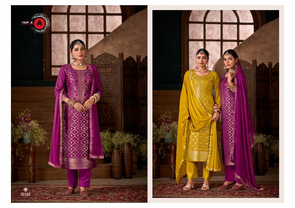 Triple AAA Loyal Vol-5 Wholesale Viscose Muslin Dhaga Dress Material