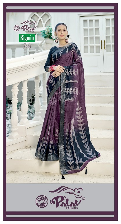 Palav Rigmin Vol-37 Wholesale Pure Silk With Digital Print Sarees