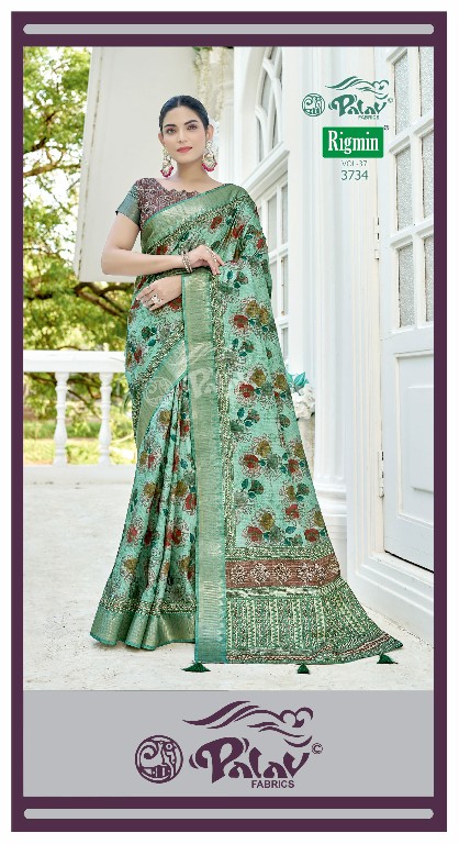 Palav Rigmin Vol-37 Wholesale Pure Silk With Digital Print Sarees