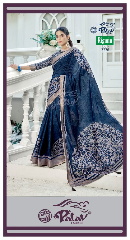 Palav Rigmin Vol-37 Wholesale Pure Silk With Digital Print Sarees