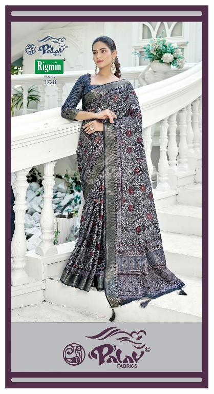 Palav Rigmin Vol-37 Wholesale Pure Silk With Digital Print Sarees