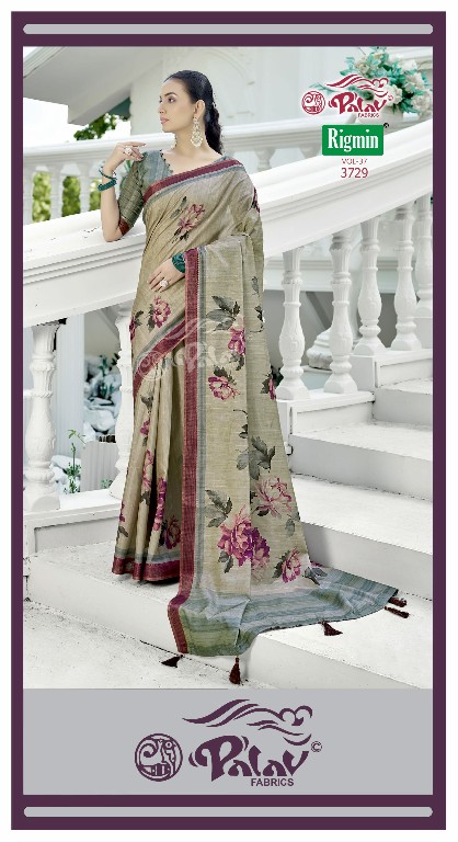 Palav Rigmin Vol-37 Wholesale Pure Silk With Digital Print Sarees