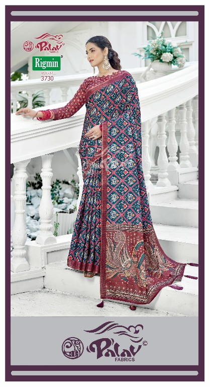 Palav Rigmin Vol-37 Wholesale Pure Silk With Digital Print Sarees
