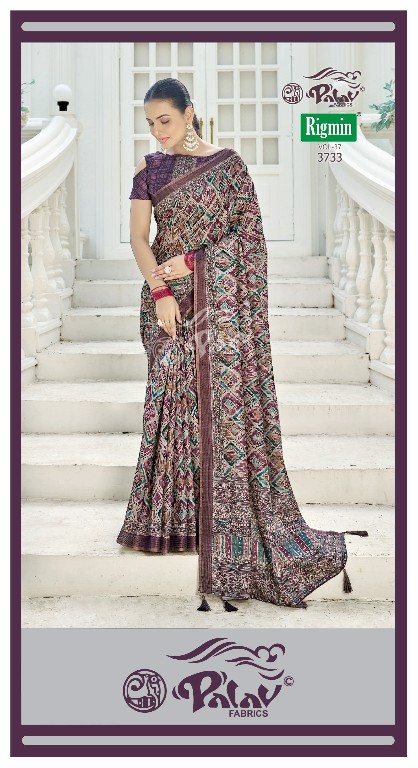 Palav Rigmin Vol-37 Wholesale Pure Silk With Digital Print Sarees