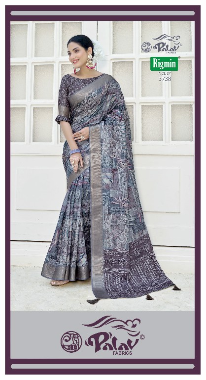 Palav Rigmin Vol-37 Wholesale Pure Silk With Digital Print Sarees
