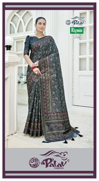 Palav Rigmin Vol-37 Wholesale Pure Silk With Digital Print Sarees