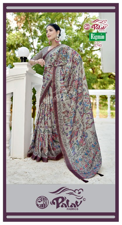 Palav Rigmin Vol-37 Wholesale Pure Silk With Digital Print Sarees
