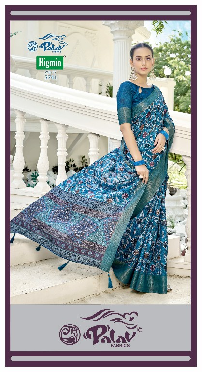 Palav Rigmin Vol-37 Wholesale Pure Silk With Digital Print Sarees