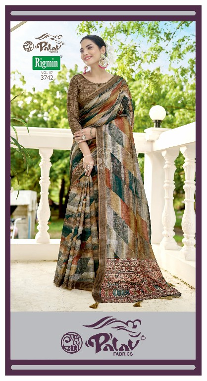 Palav Rigmin Vol-37 Wholesale Pure Silk With Digital Print Sarees