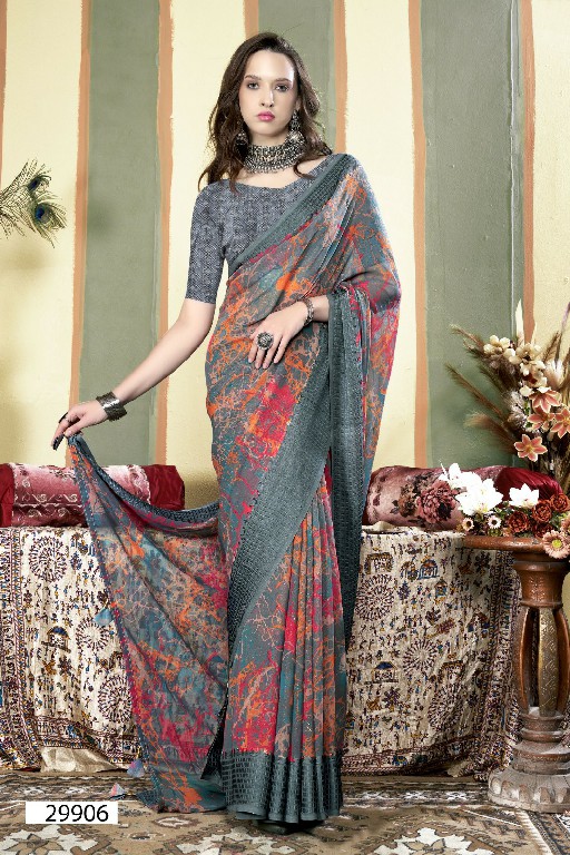 Vallabhi Kizza Vol-8 Wholesale Shimmer Georgette Indian Sarees