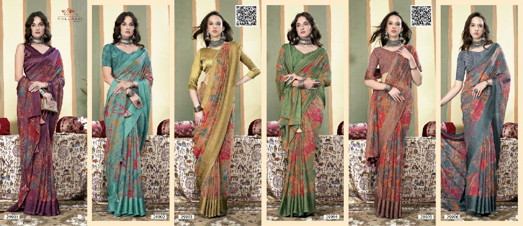 Vallabhi Kizza Vol-8 Wholesale Shimmer Georgette Indian Sarees