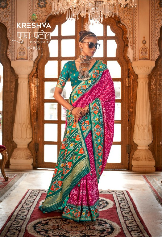 Kreshva Punya Patola Wholesale Super PV Silk With Patola Designer Sarees