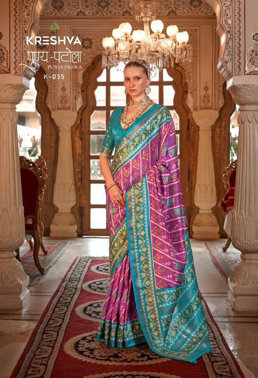 Kreshva Punya Patola Wholesale Super PV Silk With Patola Designer Sarees