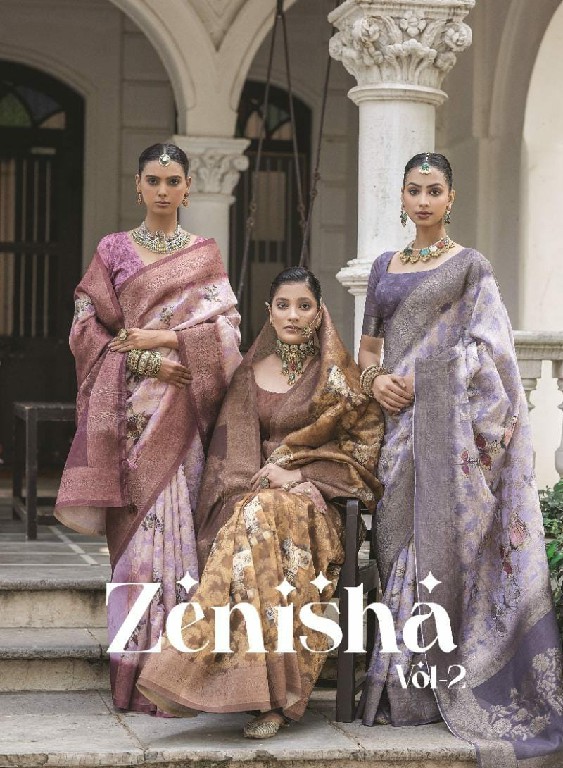 Bhumi Fashion Zenisha Vol-2 Wholesale Silk Fabrics Designer Sarees