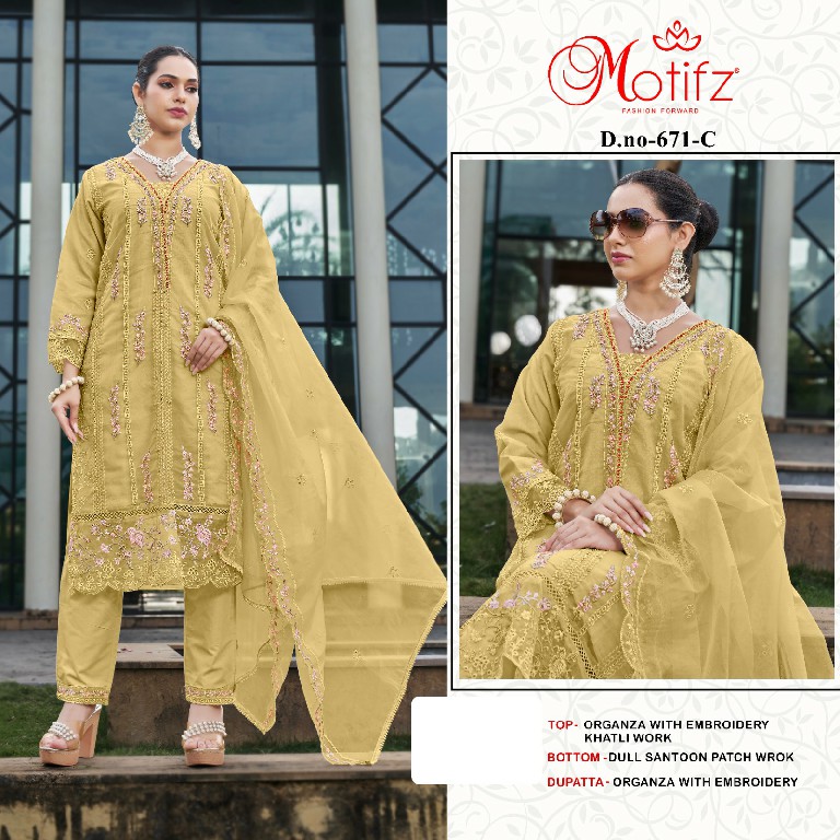 Motifz D.no 671 Wholesale Indian Pakistani Salwar Suits