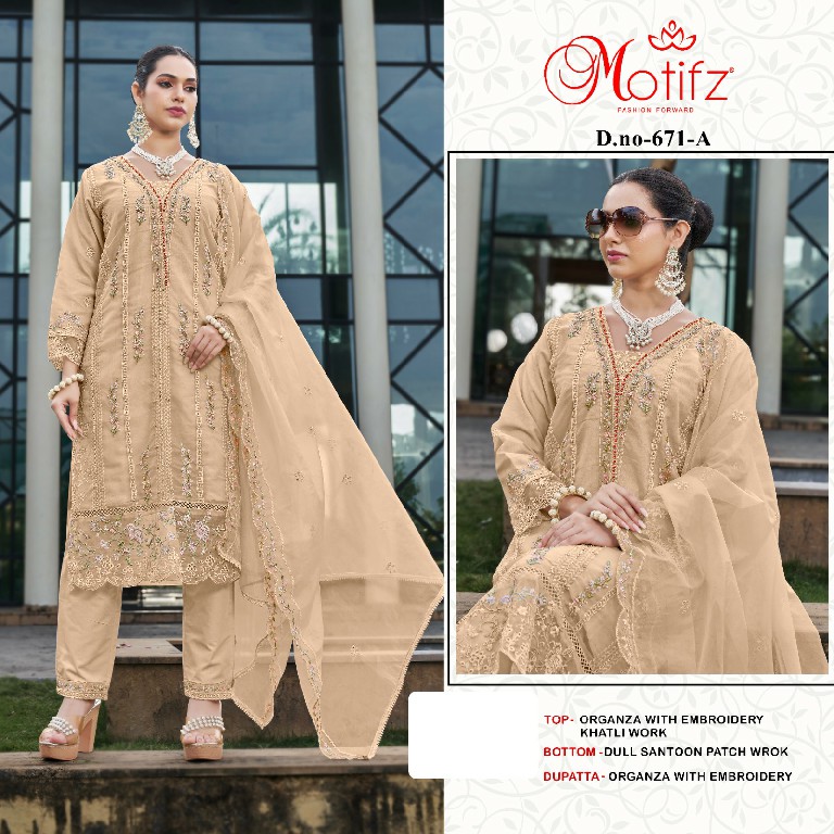 Motifz D.no 671 Wholesale Indian Pakistani Salwar Suits