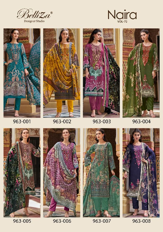 BELLIZA DESIGNER NAIRA VOL 72 COTTON DIGITAL PRINTS MODERN PAKISTANI DRESS