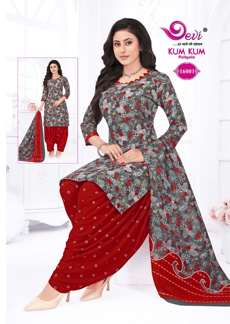 Devi Kum Kum Patiyala Vol-16 Wholesale Readymade Cotton Suits