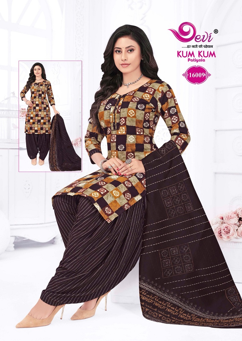 Devi Kum Kum Patiyala Vol-16 Wholesale Readymade Cotton Suits