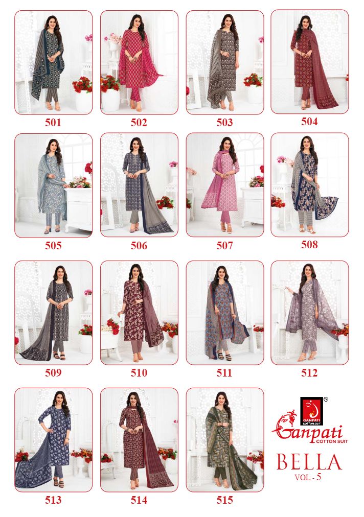 Ganpati Bella Vol-5 Wholesale Readymade Cotton Dress