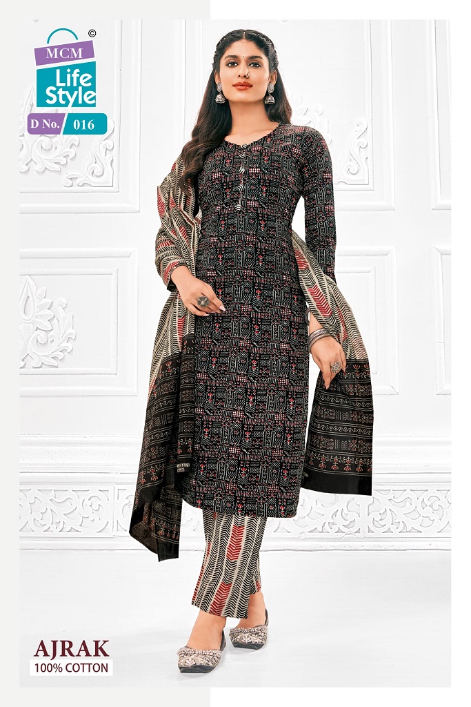 MCM Ajrak Wholesale Special Ajrak Printed Cotton Salwar Suits