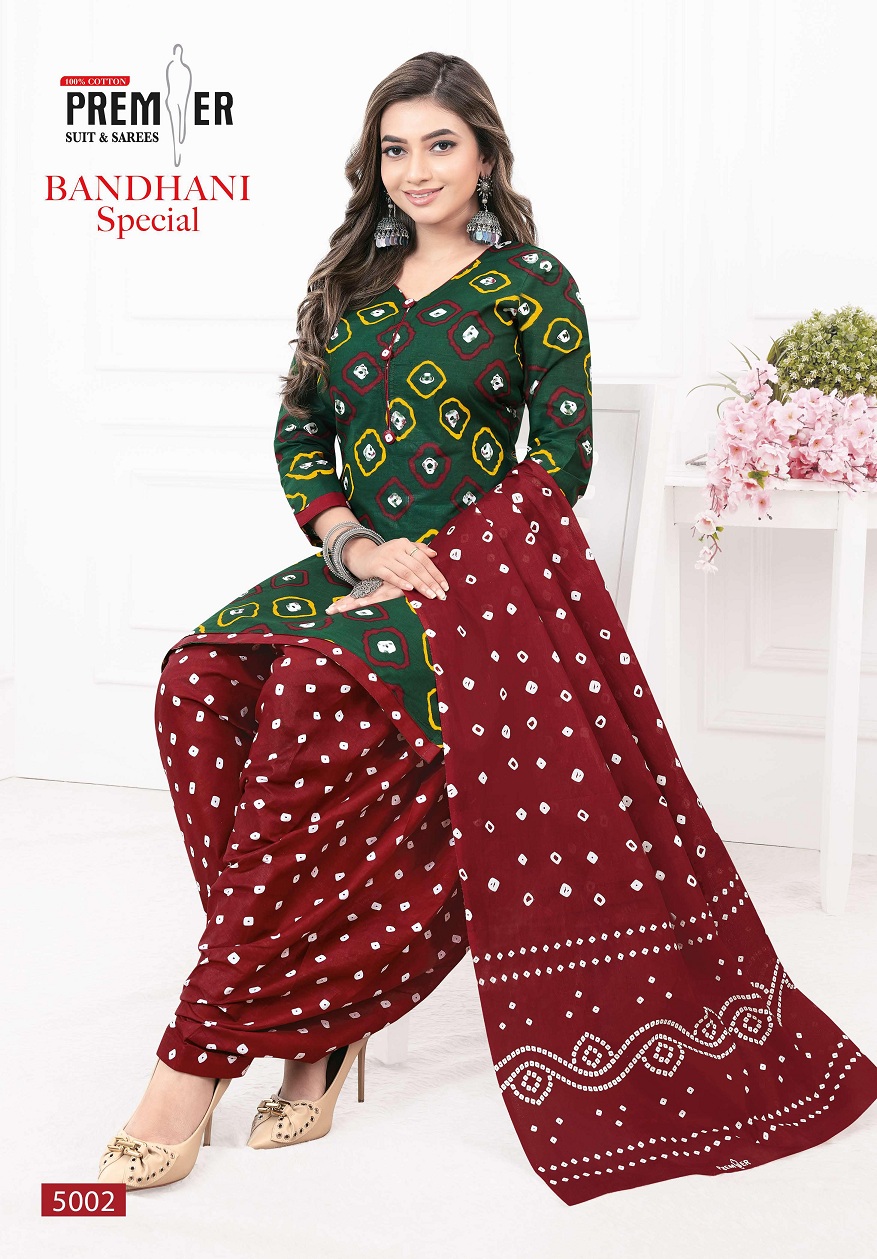 Premier Bandhani Special Vol-5 Wholesale Readymade Cotton Bandhani Suits