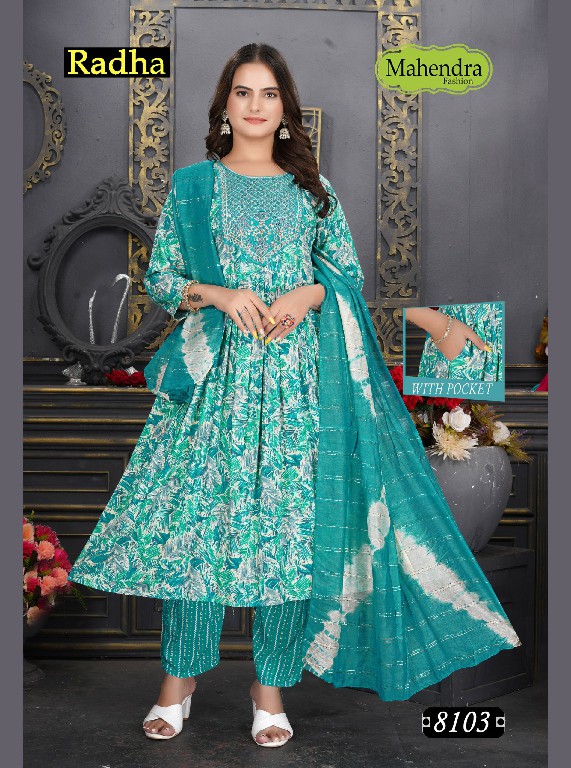 mahendra fashion radha vol 1 rayon print umbrella cut full stitch ladies suit