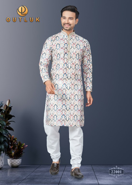 Outluk Wedding Collection Vol-22 Wholesale Mens Wear Kurta With Pajama