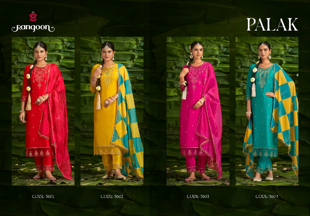 Rangoon Palak Wholesale Viscose With Fancy Work Kurtis With Pant And Dupatta