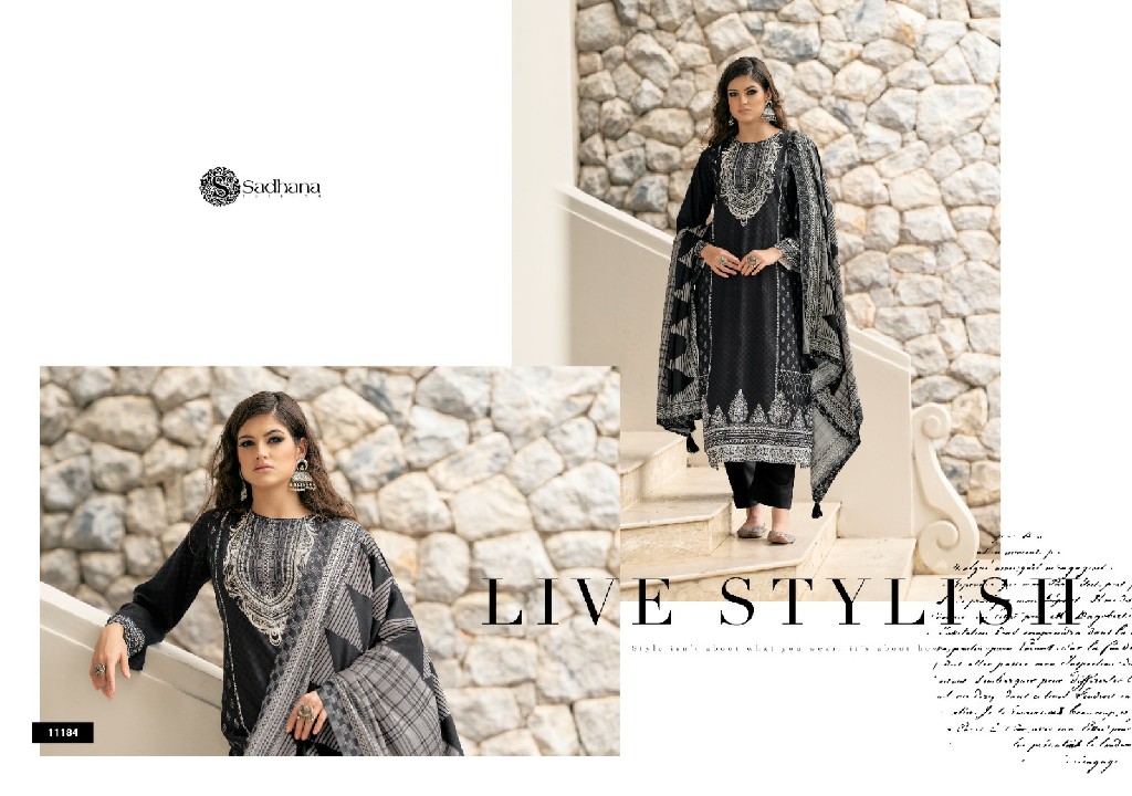 Sadhana Ramya Wholesale VIscose Pashmina With Fancy Work Winter Suits