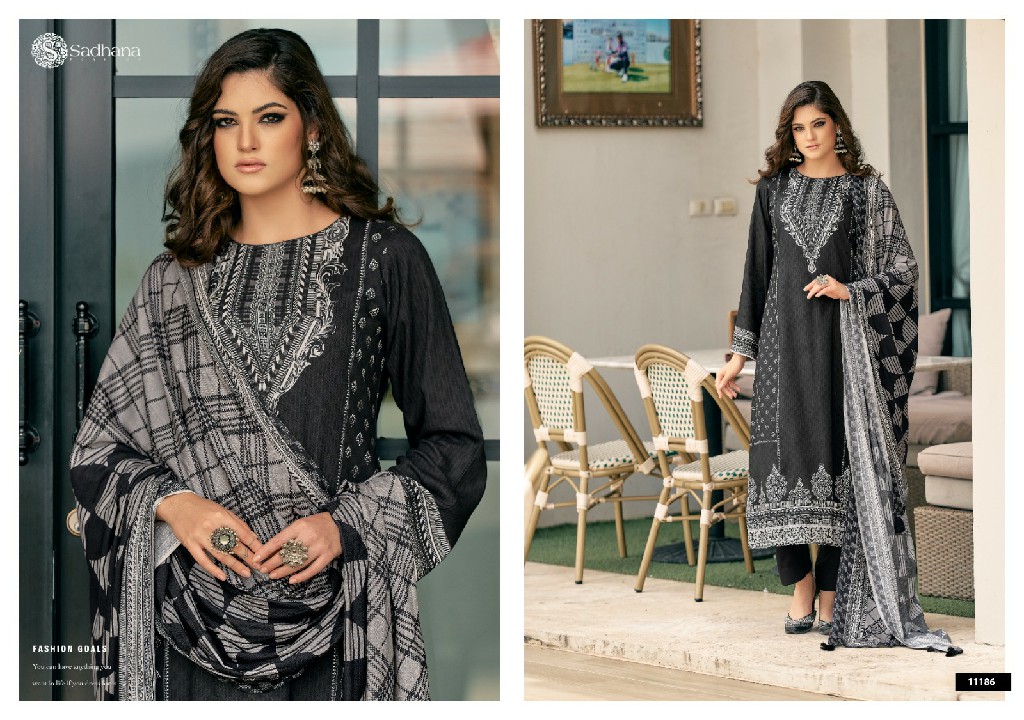 Sadhana Ramya Wholesale VIscose Pashmina With Fancy Work Winter Suits