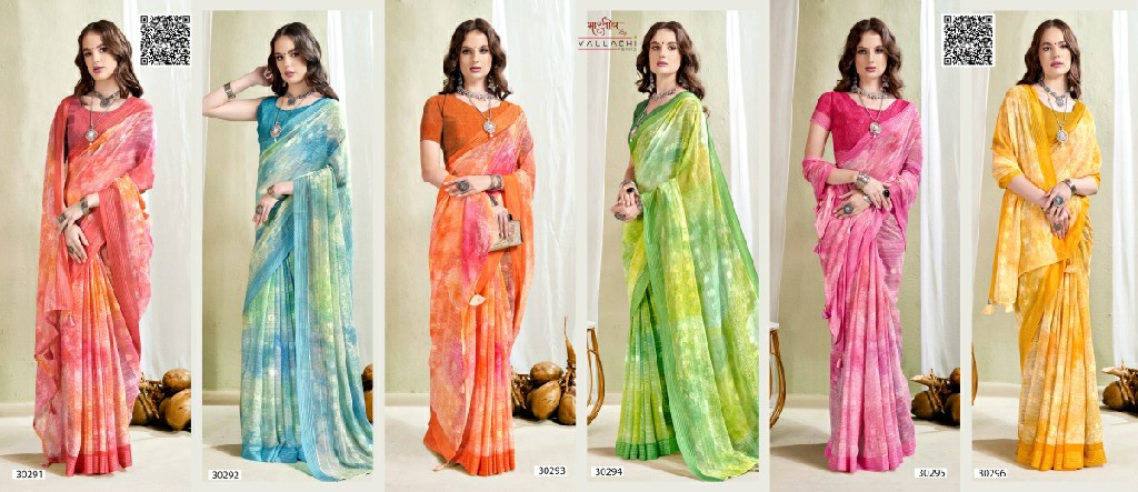 Vallabhi Navita Vol-8 Wholesale Georgette Fabrics Indian Sarees Catalog