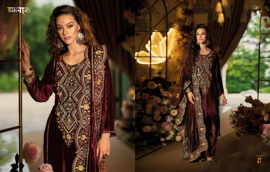 RANGATI PRESENT VELVET 36 VOL 2 BEAUTIFUL WORK WINTER PAKISTANI SALWAR KAMEEZ SUPPLIER