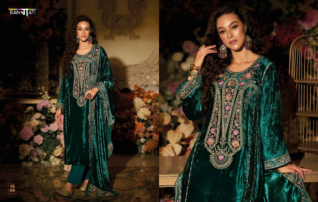 RANGATI PRESENT VELVET 36 VOL 2 BEAUTIFUL WORK WINTER PAKISTANI SALWAR KAMEEZ SUPPLIER