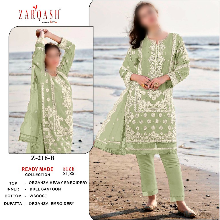 Zarqash Z-216 Wholesale Readymade Indian Pakistani Salwar Suits