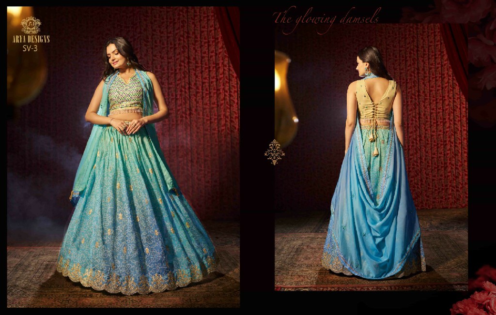 Arya Euphoria Vol-12 Wholesale Organza Fabrics Designer Lehengas