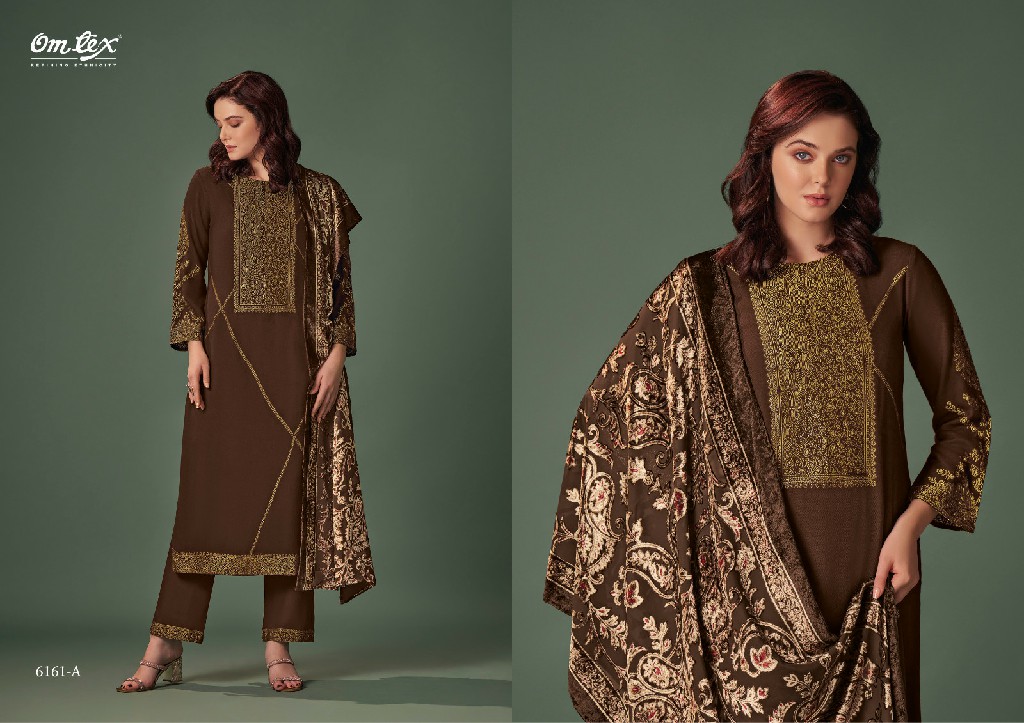 Omtex Aurum Wholesale Pure Pashmina Jacquard Winter Salwar Suits