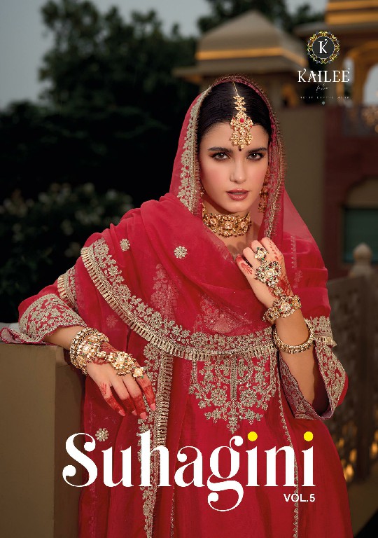 SUHAGINI VOL 5 BY KAILEE FASHION READYMADE SUIT FOR SPECIAL KARVA CHAUTH AND DURGA POOJA OCCASION