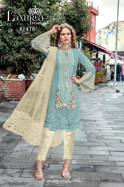 Luxuria D.no 1416 Wholesale New Design With New Colour Kurti With Pant And Duptta