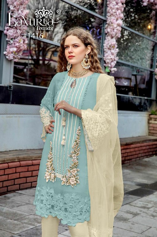 Luxuria D.no 1416 Wholesale New Design With New Colour Kurti With Pant And Duptta