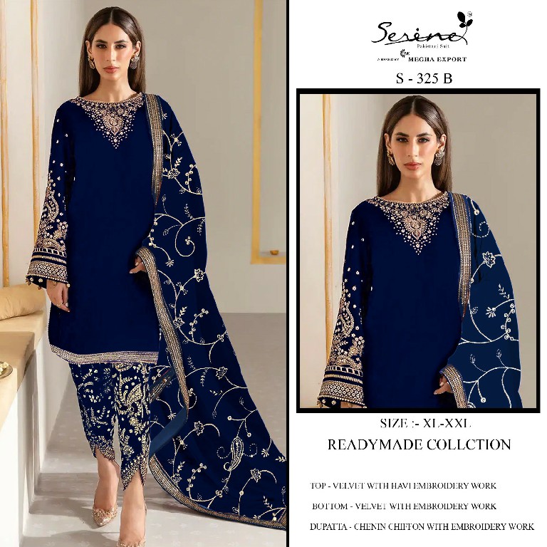 Serine S-325 Wholesale Velvet Readymade Indian Pakistani Salwar Suits