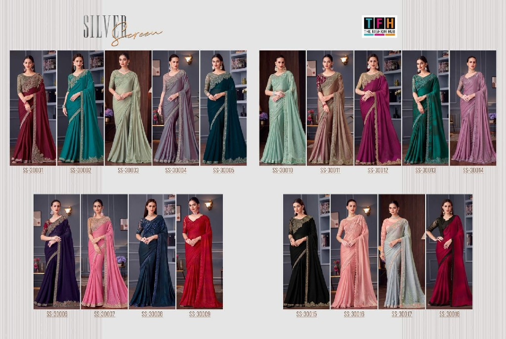 TFH Silver Screen Vol-20 Wholesale Function Wear Party Wear Sarees