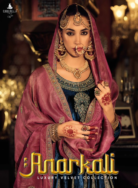 Cinderella Anarkali Luxury Velvet Collection Winter Salwar Suits